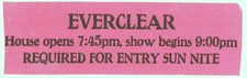 Rare Everclear Pink Concert Wrist Band!