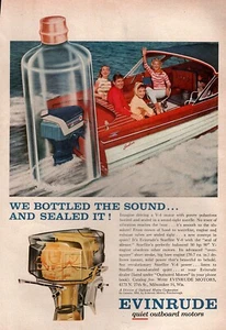 1957 Evinrude Starflite V-4 Außenbordmotor Original Farbanzeige  - Bild 1 von 1