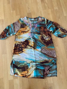 Strandkleid von Donna , Größe M, Transparent mit Pailetten - Bild 1 von 3