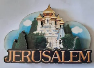 Imán Nevera de Israel Jerusalén 8,5 cm X 5 cm Madera 3D - Imagen 1 de 1
