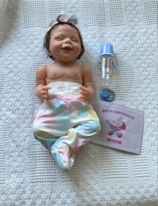Baby Girl Doll With Milk Bottle Toy Birth Certificate New - Picture 1 of 2