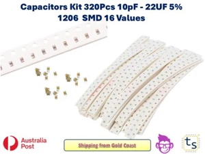 Capacitors Kit 320Pcs 10pF - 22UF 5% 1206 SMD 16 Values - Picture 1 of 2