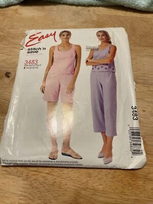 Easy Stitch’n Save By McCalls 3483 Size B 18-24 Pull On Capris And Shorts PETITE - Image 1 of 4