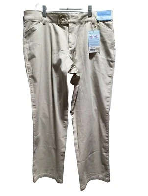 Nuevos Pantalones Riders By Lee Comfort Sin Gap Cintura Para Mujer 16W/32 M Beige Elástico  Foto 1 de 4