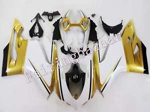 Kit de carenado de inyección ABS apto para Ducati 1199 Panigale 2012-14 dorado blanco negro - Imagen 1 de 6