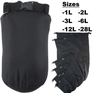 NEW: KombatUK Waterproof Lightweight Sealed Dry Sack Bag Hiking Outdoor - Black - Picture 1 of 13