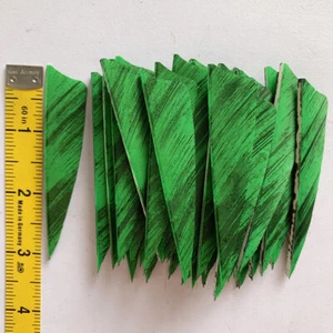 50PCS 3IN Camouflage Light Green Shield Turkey Feathers Archery Arrow Feather RW - Picture 1 of 6