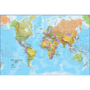World Map Fit For Living Room Wall Poster 24*36inch/18*29inch Home Office Decor - Picture 1 of 12
