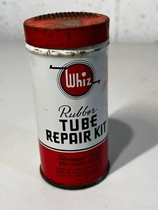 Lata litografiada vintage Whiz "Kit de reparación de tubos de goma" - Imagen 1 de 10