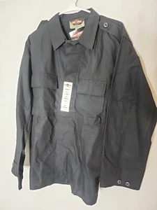 Tru-Spec Combat Shirt Medium Reg Black Button Long Sleeve Mens.  - Picture 1 of 6