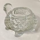 Avon Crystal Glass Turtle Candle Holder Paperweight Figurine Vintage 1970s
