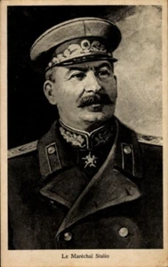 Soviet Postcard Josef Stalin in Uniform, in portrait, VF Unposted - Picture 1 of 2