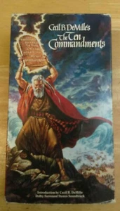 The Ten Commandments Cecil B DeMille 2 VHS Set Charlton Heston 10 Commandments - Picture 1 of 6