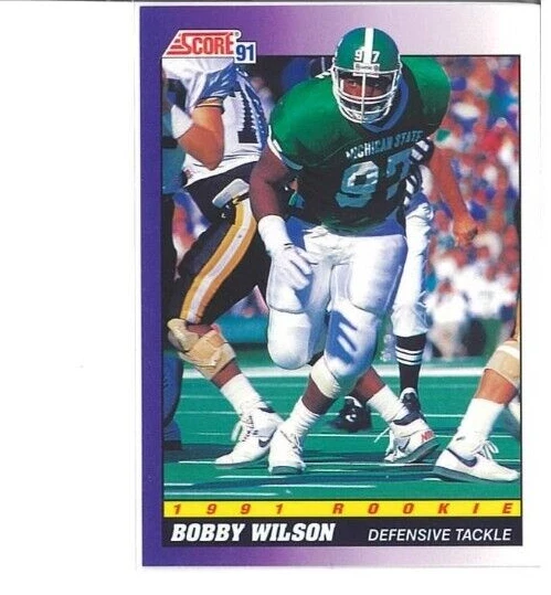 NCAA Michigan State NFL Washington Redskins ROOKIE CARD Bobby Wilson Draft 1991 - Image 1 of 2
