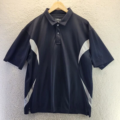 PGA Tour Shirt Mens XL Extra Large Black Polo Striped Pullover Collar Outdoors - Image 1 of 4