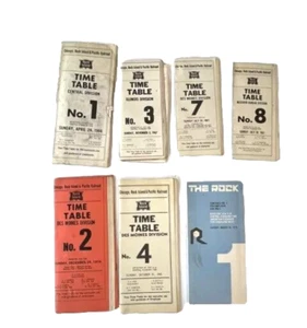 Chicago Rock Island Pacific Railroad Employee Timetable 1960s 70s Trains LOT 7 - Picture 1 of 8
