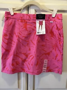 Rafaella Skort Damen klein Blumen karminrose Taschen Stretch Neu mit Etikett - Bild 1 von 11