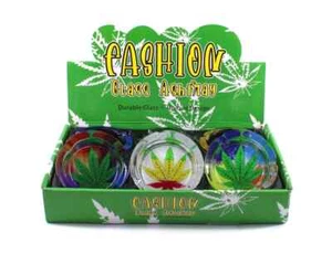 🌿DURABLE GLASS ASSORTED ASHTRAYS 🔥🧡 - Picture 1 of 2