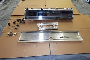 1967 CHEVELLE SPEEDOMETER RADIO BEZEL GLOVE BOX CHROME EL CAMINO PROJECT NICE - Picture 1 of 11