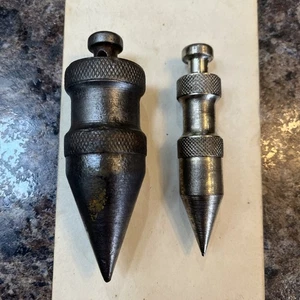 Bob a piombo vintage in acciaio, senza marchio, quantità 2 - Foto 1 di 7