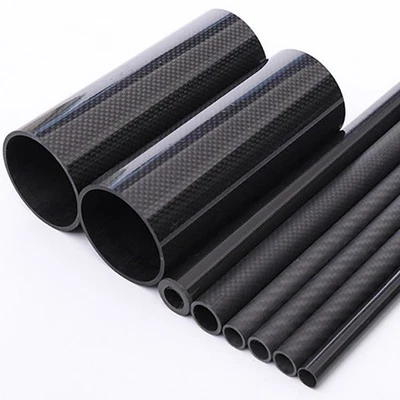 3k Carbon Fiber Tube Plain Weave Length 200mm/300mm/500mm OD 25mm to 50mm Gloss - Image 1 of 4