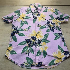 Ralph Lauren Shirt Mens Medium Pink Hawaiian Floral Button Up Classic Fit - Picture 1 of 18