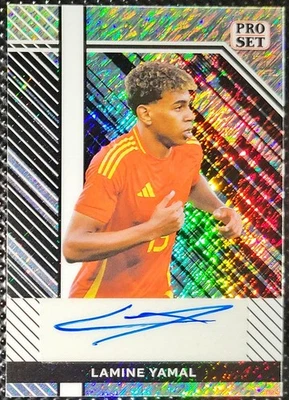 LAMINE YAMAL 2024 HOJA PRENSA PASE PLATA BRILLO AUTÓGRAFO SERIE #'D 2/3!! Foto 1 de 2