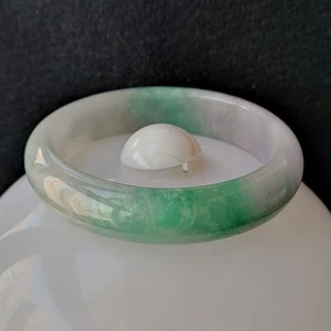Zertifiziert Klasse A grün 61 mm natürliche Burma Jade Jadeit Armreif Armband 4711 - Bild 1 von 10
