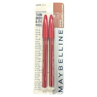 Maybelline Expert Eyes Twin Brow & Eye Pencils Auburn • Vintage NOS • Rare HTF - Image 1 of 2