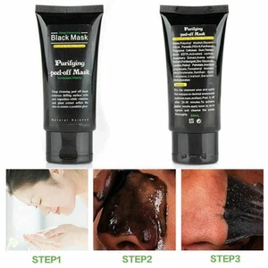 2 ST Schwarze Maske Aktivkohle Remover Deep Cleansing Gesichtspflege 50ml - Bild 1 von 7