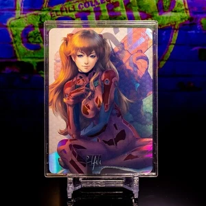 Asuka Langley Soryu Waifu Card DC Comics Premium Flash Beauty Art Holo Rare Foil - Picture 1 of 4