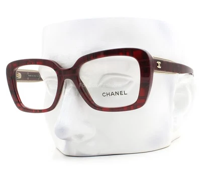 Gafas Chanel ch3461 1665 Rojo Negro Tweed Dorado CC 51mm con Estuche  Foto 1 de 4