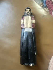 Bin Judaica Hand Carved Folk Art Jewish Musician Playing An Instrument - Picture 1 of 13