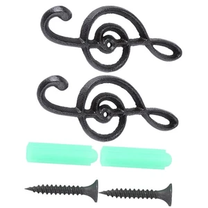Ganchos para toallas decoración de música 2 piezas gancho para abrigo montaje en pared perchas para guitarra colgador de toallas... - Imagen 1 de 9