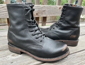 Freebird By Steven Manchester Women's 9 Leather Lace Up Ankle Boots Side Zip - Picture 1 of 15