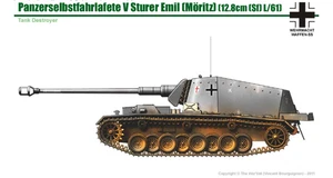 1/72 WW2 German Sturer Emil 12,8cm Panzerjager. Bemalter Resin. - Bild 1 von 6