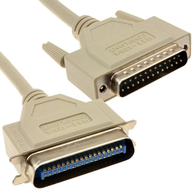 3M IEEE1284 Drucker Kabel - 25 Pin Stecker Zu 36 Polig Centronic Stecker 000302] - Bild 1 von 3