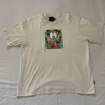 Camiseta Heaven by Marc Jacobs Garfield Off-White Unisex XL Streetwear Diseñador Foto 1 de 4