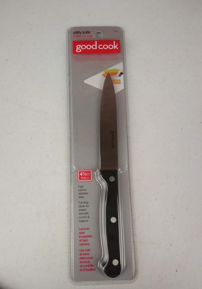 NUEVO Cuchillo utilitario Good Cook 4 1/2" acero inoxidable de alto carbono Foto 1 de 4