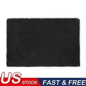 Cotton Reversible Bath Rug Machine Washable Soft Decorative Plush 17"x24 New - Picture 1 of 10