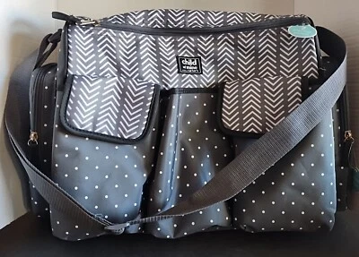 Carter's Child of Mine Diaper Bag 3 Pocket Zipper Shoulder Strap Gender Neutral  - Image 1 of 4