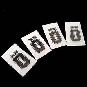 OHLINS clear vinyl decals graphics x 4 pieces BLACK VERY SMALL (Style 2) - Picture 1 of 3
