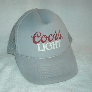 Gorra de béisbol Coors Light Beer Trucker Snapback gris material hinchado - Imagen 1 de 5