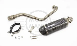 Performance Full Exhaust System Muffler Honda MSX125 MSX 125 Stainless Carbon - Picture 1 of 7