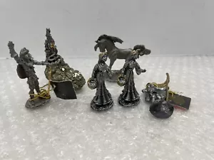 1989 +/- METAL FIGURINES KINGDOM OF GOLDEN LIGHT WIZARD UNICORN FAIRY PRINCESS - Picture 1 of 19