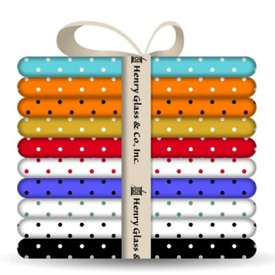 Priscilla's Polkas For Henry Glass - Fat Quarter Bundle (10) - Image 1 of 2