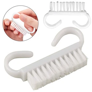 12 Lot Nail Brush Hand Scrub Manicure Pedicure Fingernail Cuticle White Brushes - Picture 1 of 1
