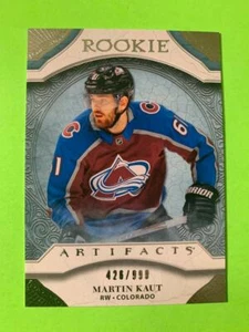 20/21 Upper Deck Artifacts Martin Kaut Rookie #d 426/999 Colorado - Picture 1 of 2