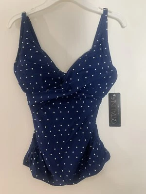 Tankini para mujer talla S Catalina con aros delantero torcido precio de venta sugerido por el fabricante $48 G018 Foto 1 de 4