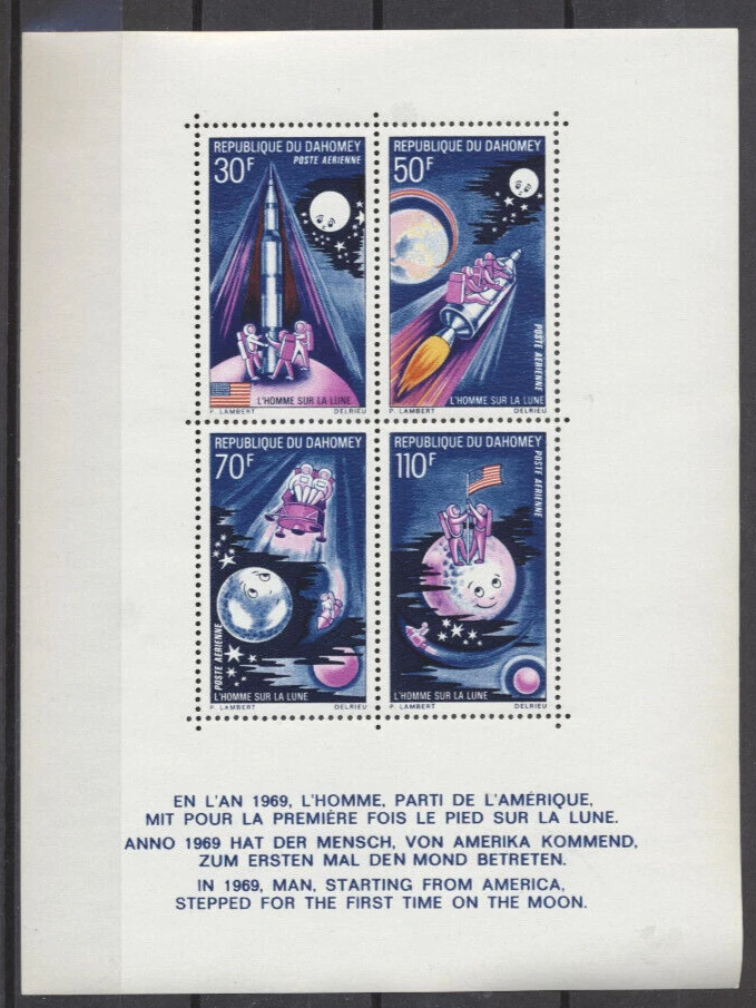 Dahomey  #C118 Mint Never Hinged 1970 1st Moon Landing Space Souvenir Sheet - Image 1 of 1